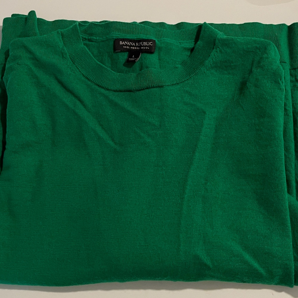 Banana Republic Green Merino Wool Sweater